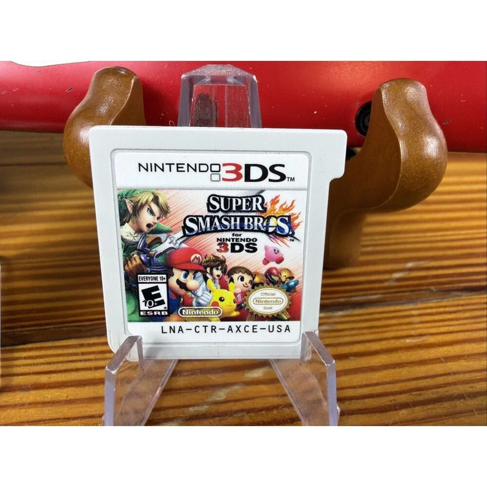 Nintendo 3DS XL Red Console Bundle Tested-New Power Cord-NICE